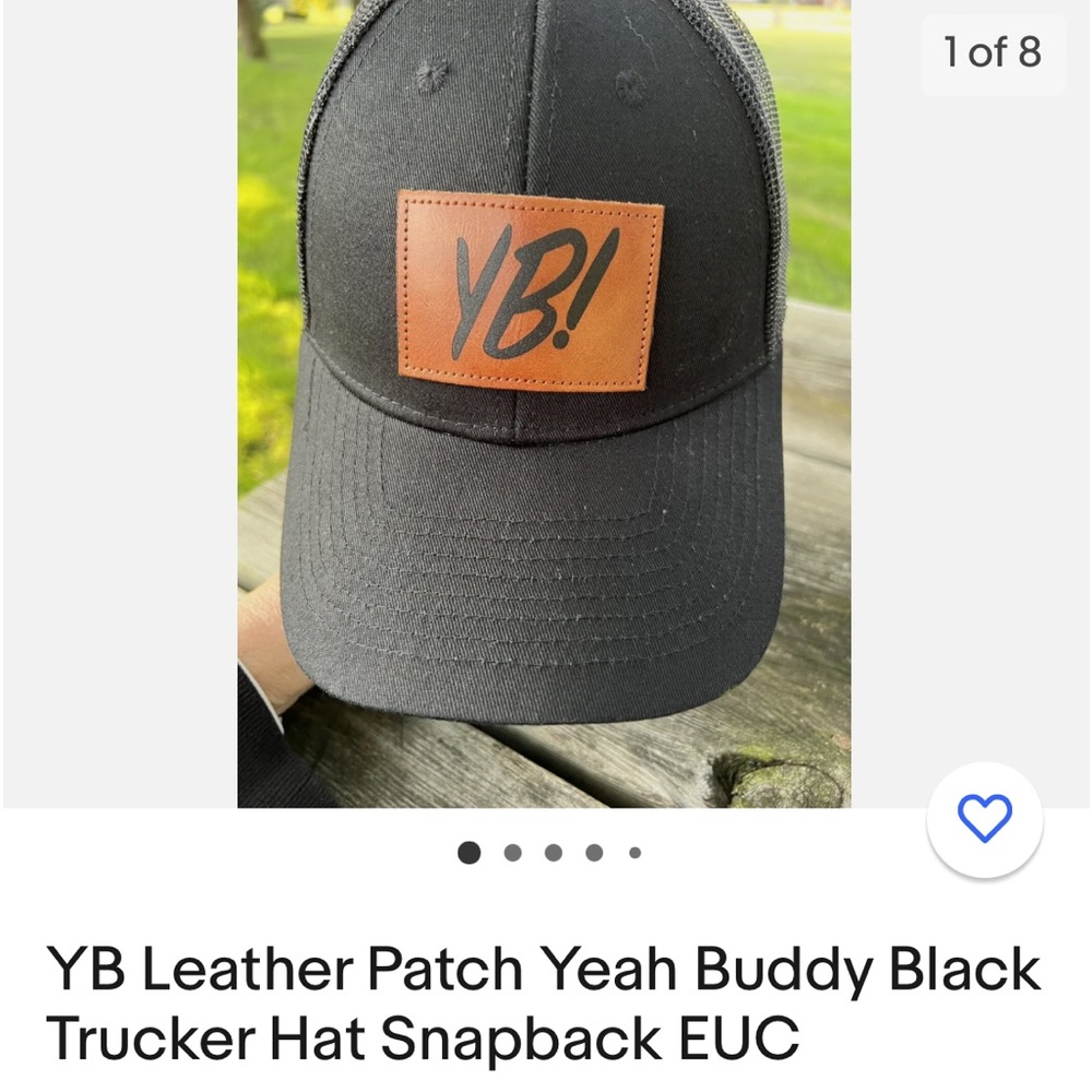 YB, Black mens cap, used
